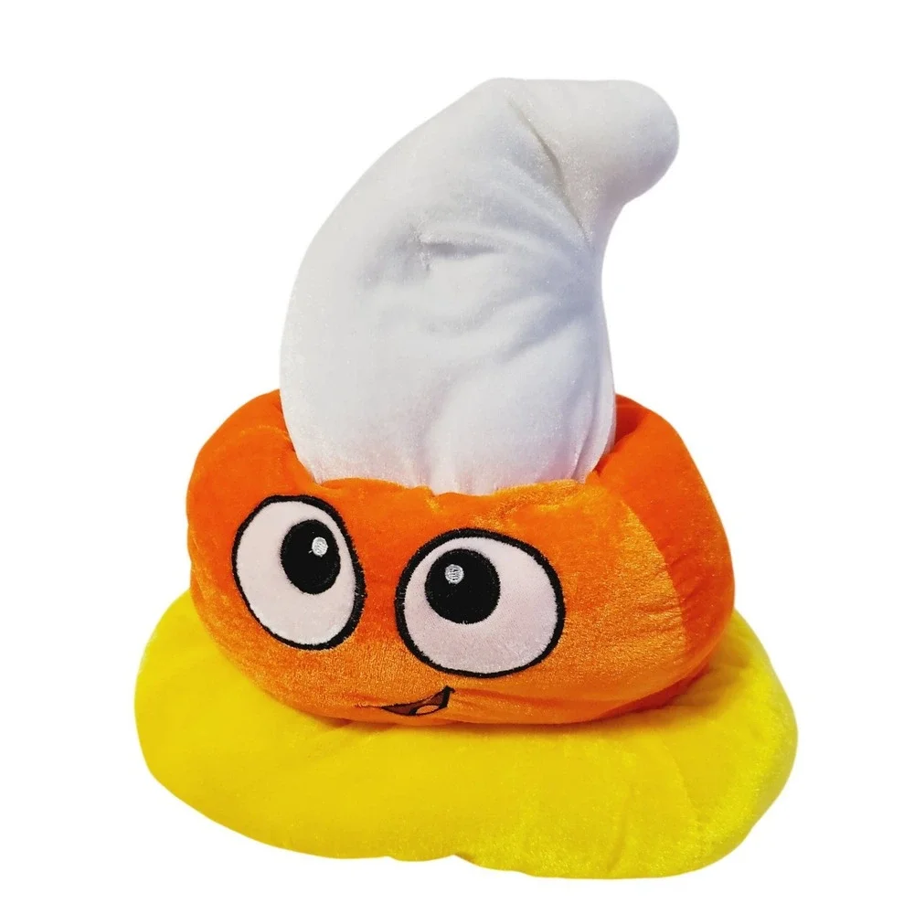 Six Flags Candy Corn Plush Hat Halloween Costume Accessory Orange Yellow White
